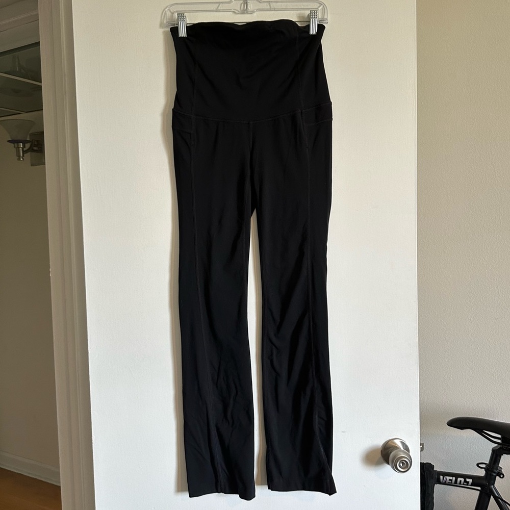Athleta Black Maternity Bootcut Athletic Loungewear Comfy Pants size Small EUC - Picture 1 of 8